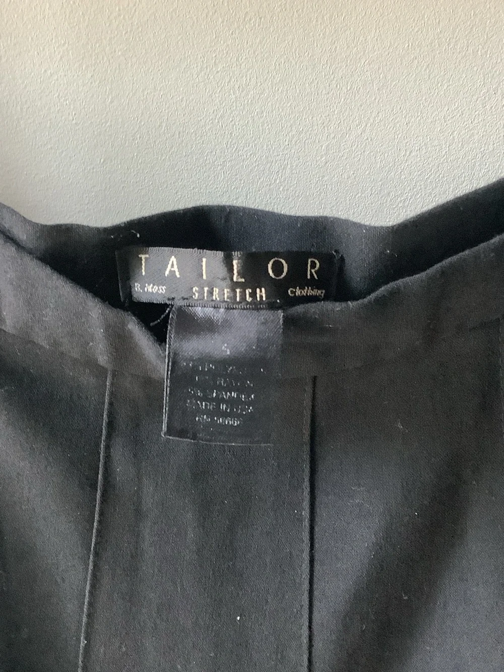 Tailor B. Moss Black A-Line Skirt